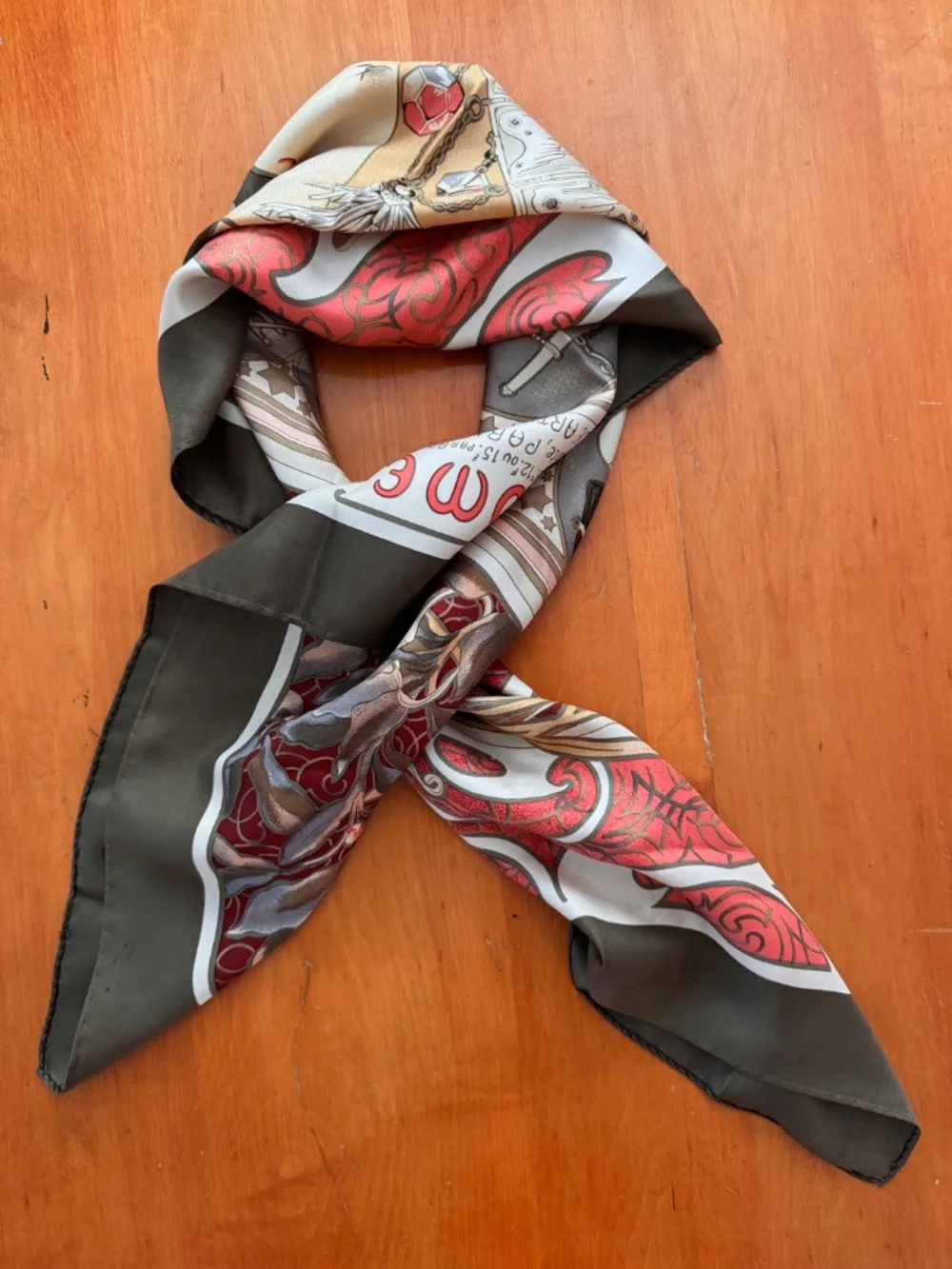 Art Nouveau Zodiac Astrology Scarf 100% Silk Made in Italy 34